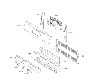 Control Panel Diagram and Parts List for HGS3023UC 02 Bosch Range