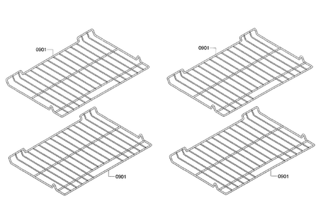 Shelves Diagram and Parts List for HBL5651UC 01 Bosch Wall Oven