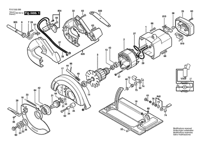 Bosch 5550type1 (F012x55099) Diagram and Parts List for 5550 (TYPE 1)(F012X55099) Bosch Circular Saw