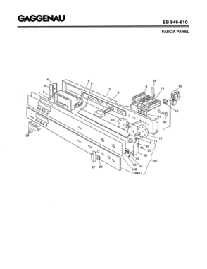 03 - FASCIA PANEL Diagram and Parts List for EB846-610  Bosch Range