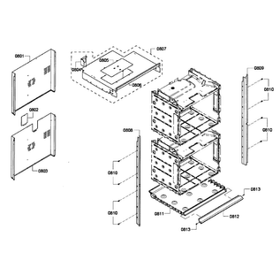 Cabinet Assy Diagram and Parts List for HBL5620UC 06 Bosch Wall Oven