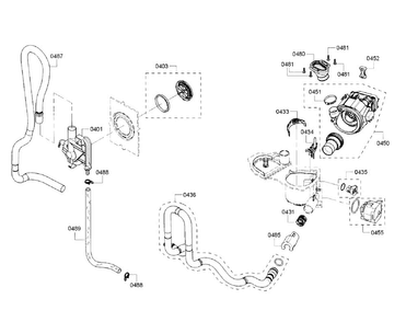 Pump Diagram and Parts List for SHX5AVF5UC 01 Bosch Dishwasher
