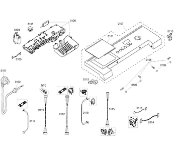 Control Panel Diagram and Parts List for WFMC640SUC 06 Bosch Washer