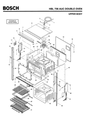 01 - BODY, UPPER Diagram and Parts List for HBL756AUC(FD8207-)  Bosch 