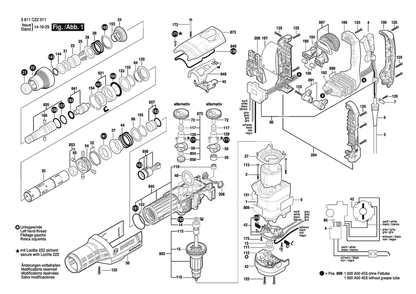 Part Location Diagram of 161720030B Bosch Tool SWITCH