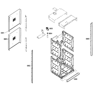 Frame Diagram and Parts List for HBN5620UC 01 Bosch Wall Oven