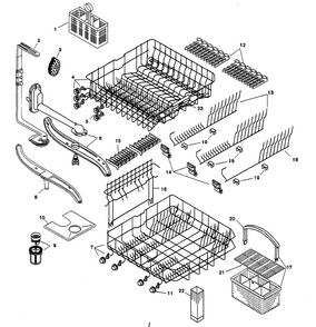 Racks Diagram and Parts List for SHU6806UC 06 Bosch Dishwasher