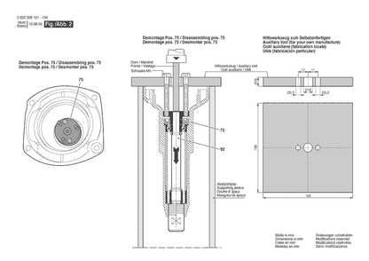 Section 2 Diagram and Parts List for 0602209111  Bosch Sander Grinder