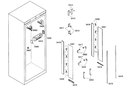 Lighting Diagram and Parts List for T30IR70NSP-03  Thermador Refrigerator
