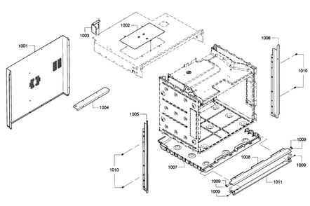 Frame Diagram and Parts List for HBL5720UC 08 Bosch Microwave