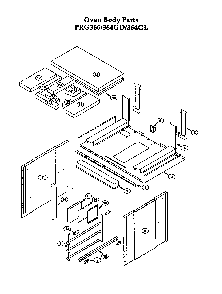 Oven Body Diagram and Parts List for PRG364GL  Thermador Range