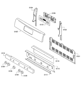 Control Panel Diagram and Parts List for HGS5053UC 12 Bosch Range