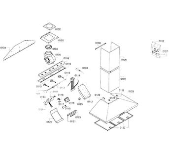 Range Hood Diagram and Parts List for HMCB36FS 02 Thermador Range Hood