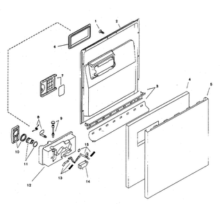 Door Assy Diagram and Parts List for SHU3307UC 12 Bosch Dishwasher