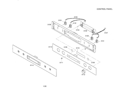 Control Panel Diagram and Parts List for HBL5055AUC 01 Bosch Wall Oven