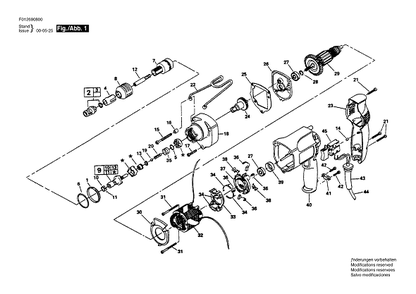 Bosch Hd6908type1 (F012690800) Diagram and Parts List for HD6908 (TYPE 1)(F012690800) Bosch Screwdriver