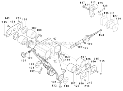 Page F Diagram and Parts List for CM8S  Bosch Miter Saw