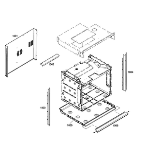Cabinet Diagram and Parts List for HBL8750UC 02 Bosch Microwave Oven Combo
