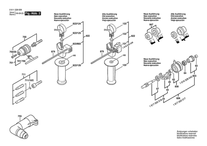 Section 2 Diagram and Parts List for GBH2-24DSE 0611228639 Bosch Hammer Drill
