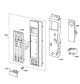 Microwave Panel Diagram and Parts List for HBL5750UC 01 Bosch Microwave