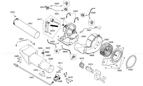 Motor/heater Diagram and Parts List for WTMC5521UC 05 Bosch Dryer
