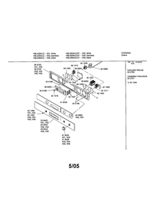 Fascia Panel Diagram and Parts List for HBL436AUC 01 Bosch Wall Oven