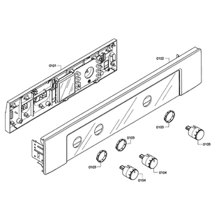 Control Panel Diagram and Parts List for HBL3560UC 05 Bosch Wall Oven