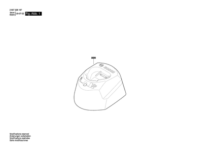 Part Location Diagram of 2607226189 Bosch Fast Charger