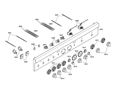 Controls Diagram and Parts List for PRD484EEHC 01 Thermador Range