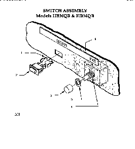 Switch  Assembly Diagram and Parts List for HB30QB  Thermador Range Hood