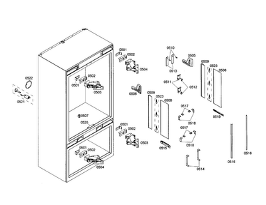 Lighting Diagram and Parts List for T36IT70PNS 01 Thermador Refrigerator