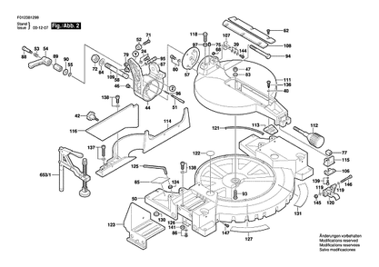 Bosch Hd3812type1 (F012381299) 2 Diagram and Parts List for HD3812 (TYPE 1)(F012381299) Bosch Circular Saw