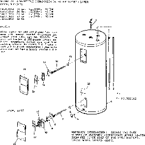 Replacement Parts Diagram and Parts List for 153312841  Kenmore Water Heater