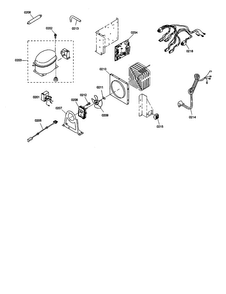 Compressor/control Module Diagram and Parts List for KBURT3665E01  Thermador Refrigerator
