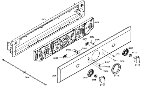 Control Panel Diagram and Parts List for POM301 01 Thermador Microwave