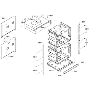 Cabinet Assy Diagram and Parts List for HBL8650UC 07 Bosch Wall Oven