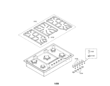 Part Location Diagram of 00701373 Bosch GRILL GRID