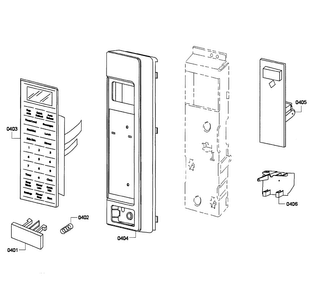 Microwave Panel Diagram and Parts List for HBL5760UC 03 Bosch Microwave