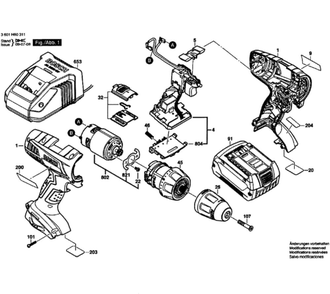 Bosch 36618-02 Diagram and Parts List for 36618-02  Bosch Cordless Drill