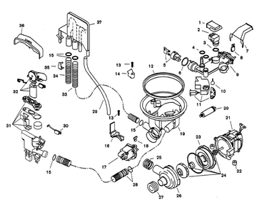 Component Assy Diagram and Parts List for SHU6806UC 06 Bosch Dishwasher