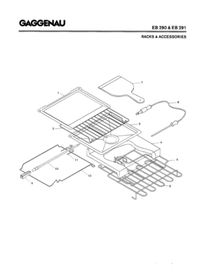 05 - RACKS & ACCESSORIES Diagram and Parts List for EB291-600  Bosch Range
