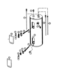 Main Assy Diagram and Parts List for 153586310  Kenmore Water Heater