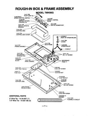 07 - ROUGH-IN BOX & FRAME - TMH36 Diagram and Parts List for TMH30S  Bosch Range