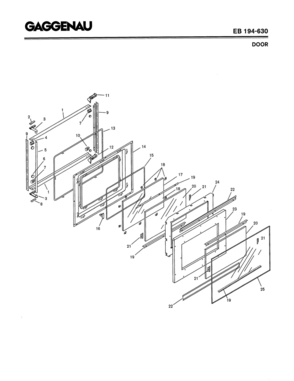 05 - DOOR Diagram and Parts List for EB194-630  Bosch Range