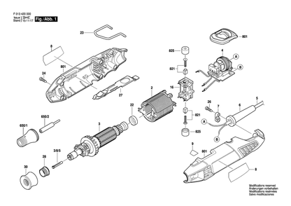 Diagram Diagram and Parts List for 4200 F 013 420 000 Bosch Router