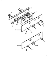 Control Panel Diagram and Parts List for CT130-03  Thermador Wall Oven