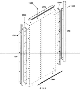 Door Trim Diagram and Parts List for KBUDT4855E 01 Thermador Refrigerator