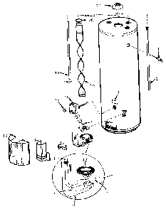 Replacement Parts Diagram and Parts List for 153334151  Kenmore Water Heater