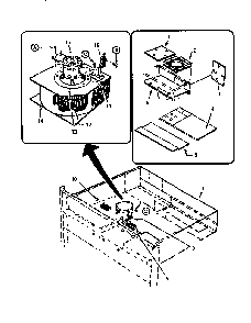 Plenum Assembly Diagram and Parts List for CT227N-01  Thermador Wall Oven