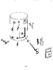 Replacement Parts Diagram and Parts List for 153317131  Kenmore Water Heater
